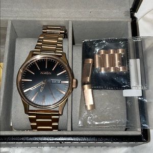 Rose Gold Sentry Nixon Watch